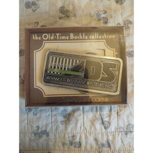 VINTAGE ADS advanced Drainage Systems Inc. Antique Belt Buckle